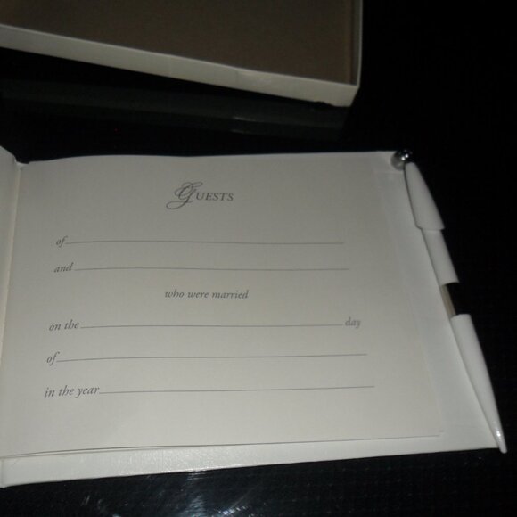 😎 3 for $10 SALE--HALLMARK Wedding Bells , Guest Sign in Book - Picture 2 of 3